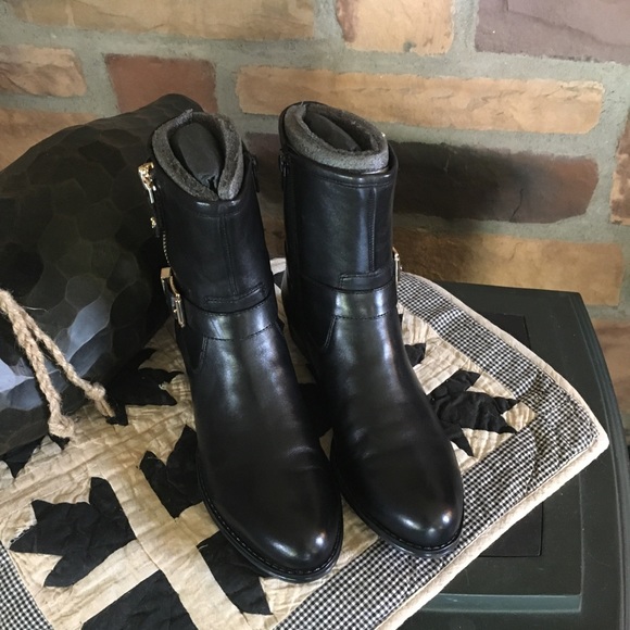 Isaac Mizrahi Live! Black Leather Boots -NWOT - Picture 3 of 6